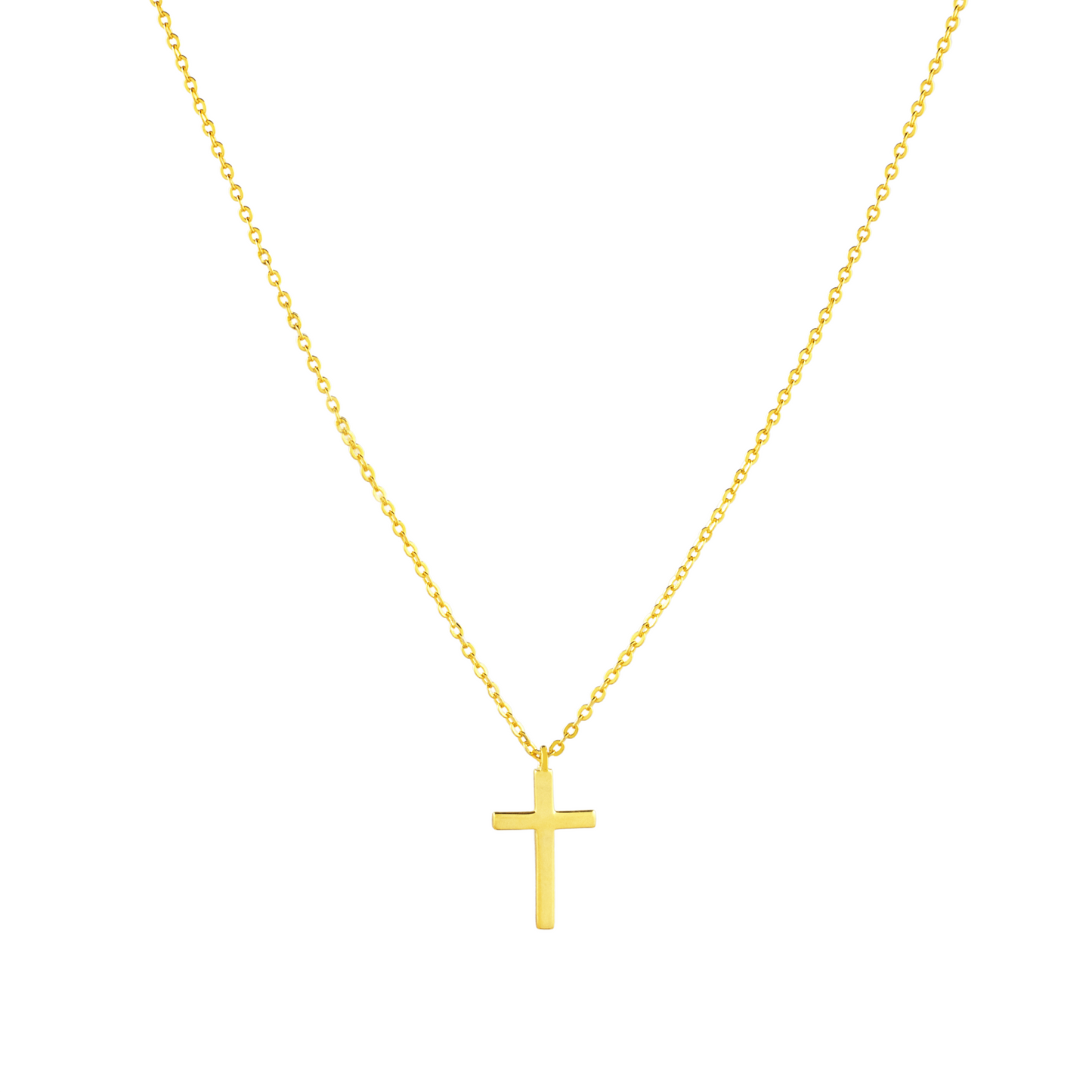 The Grace Cross Necklace 18mm pendant in (18k Gold Plated) 925 Sterling Silver