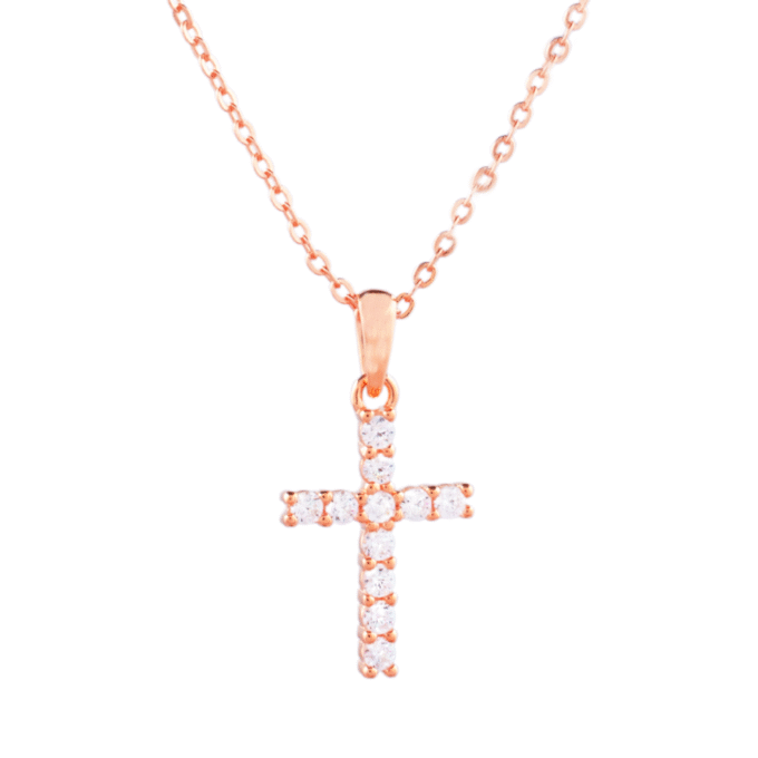 16mm Light of Faith Cross Necklace in 925 Sterling Silver - Image 3