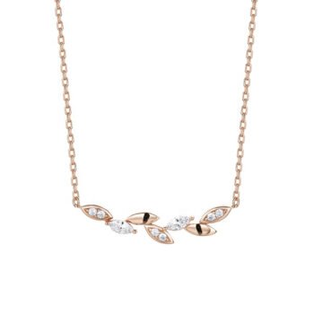 Olive Branch Necklace in 925 Sterling Silver