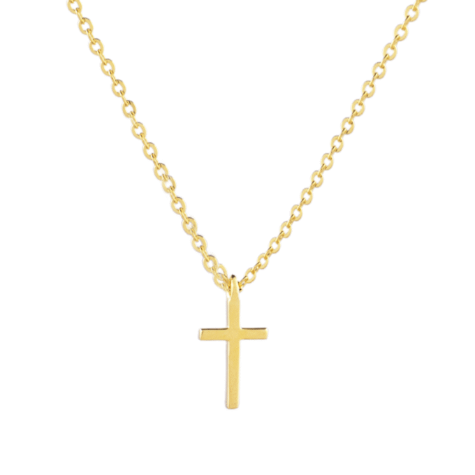12mm Classic Cross Necklace in 925 Sterling Silver