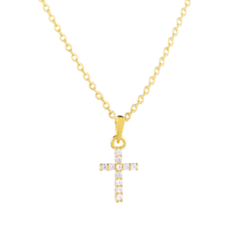 10mm Light of Faith Cross Necklace in 925 Sterling Silver