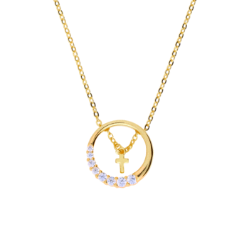 Eternal Grace Cross Necklace in 925 Sterling Silver