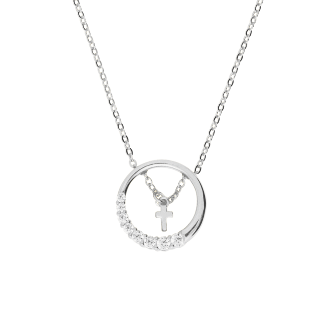 Eternal Grace Cross Necklace in 925 Sterling Silver - Image 2