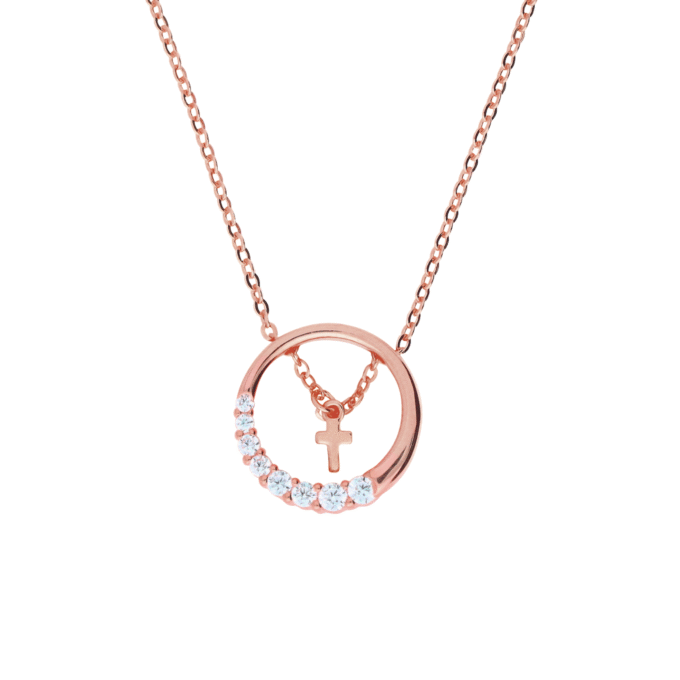 Eternal Grace Cross Necklace in 925 Sterling Silver - Image 3