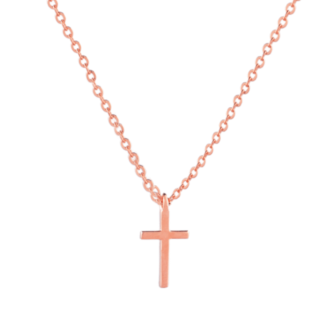 12mm Classic Cross Necklace in 925 Sterling Silver - Image 2